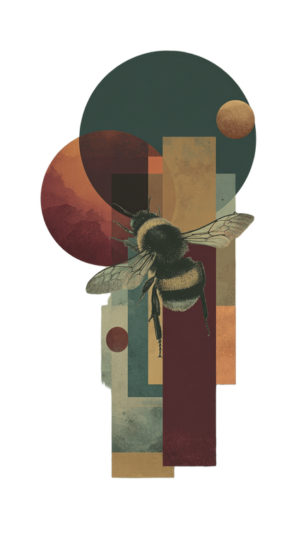 Surreal Bee Collage Vinyl Car Decal Sticker – Waterproof & UV-Resistant 9.706666666666667"