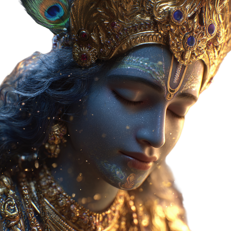 Divine Lord Krishna V49 Vinyl Car Decal Sticker – Waterproof & UV-Resistant 3.4133333333333336"