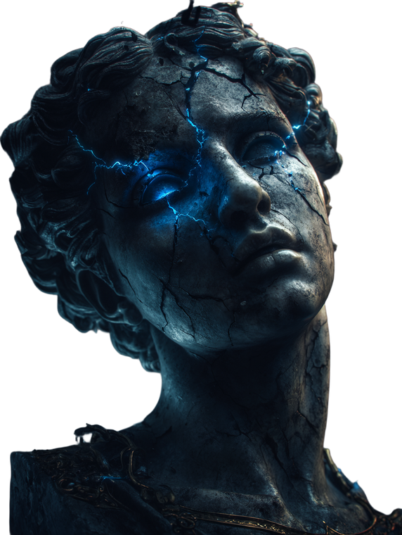 Glowing Venetian Bust Vinyl Car Decal Sticker – Waterproof & UV-Resistant 8.213333333333333"