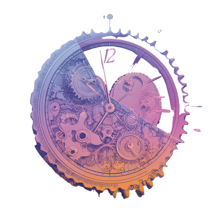 Futuristic Clock Gears Vinyl Car Decal Sticker – Waterproof & UV-Resistant 3.4133333333333336"