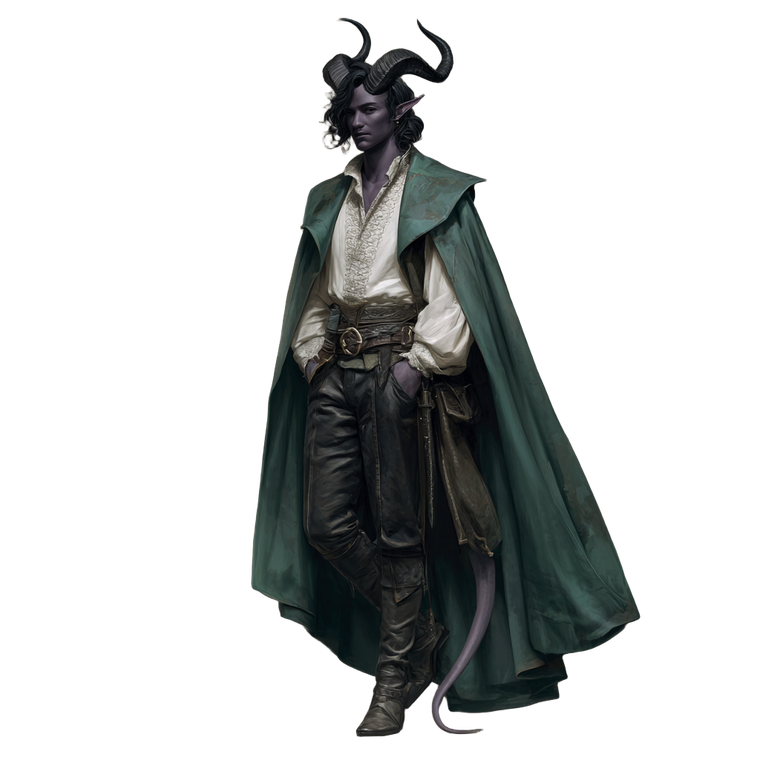 Fantasy Tiefling Character Vinyl Car Decal Sticker – Waterproof & UV-Resistant 6.826666666666667"