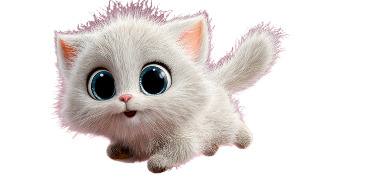 Fluffy Magical Kitten Vinyl Car Decal Sticker – Waterproof & UV-Resistant 5.12"