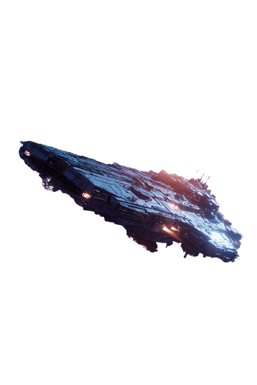Spaceship In Space V8 Vinyl Car Decal Sticker – Waterproof & UV-Resistant 4.4