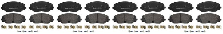 4x Enhance Your Braking Power | Brembo Brake Pads Set Of 4 | Low-Metallic D2074-9305