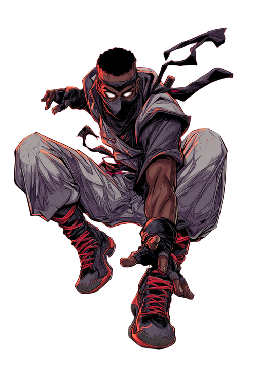 Ninja Comic Character Vinyl Car Decal Sticker – Waterproof & UV-Resistant 4.4