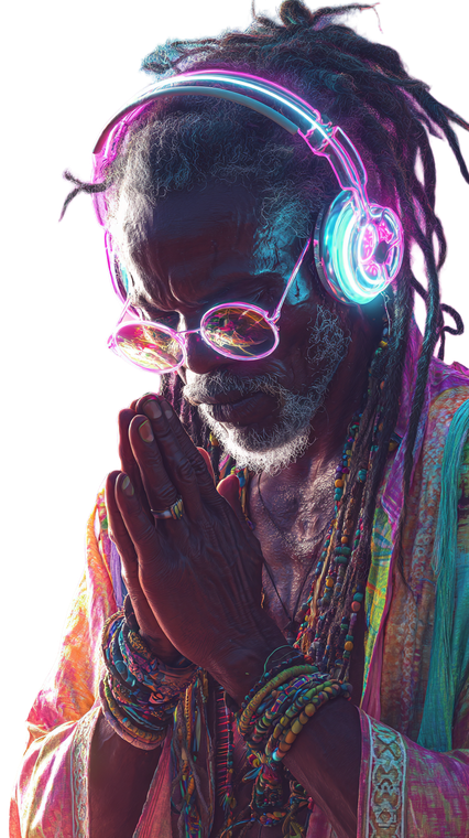 Dj At Neon Rave Vinyl Car Decal Sticker – Waterproof & UV-Resistant 9.706666666666667"