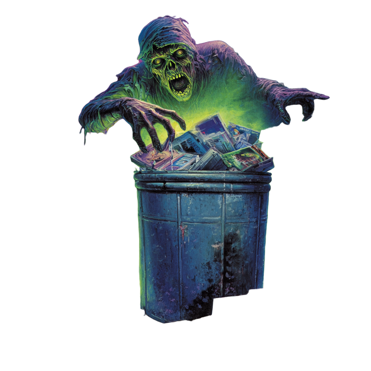 Zombie Trash Horror Vinyl Car Decal Sticker – Waterproof & UV-Resistant 6.826666666666667"