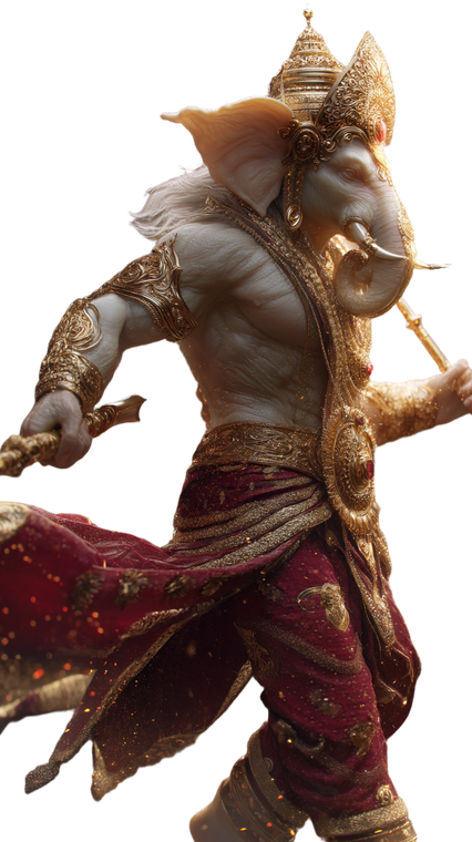 Young Ganesha Warrior Vinyl Car Decal Sticker – Waterproof & UV-Resistant 9.706666666666667"
