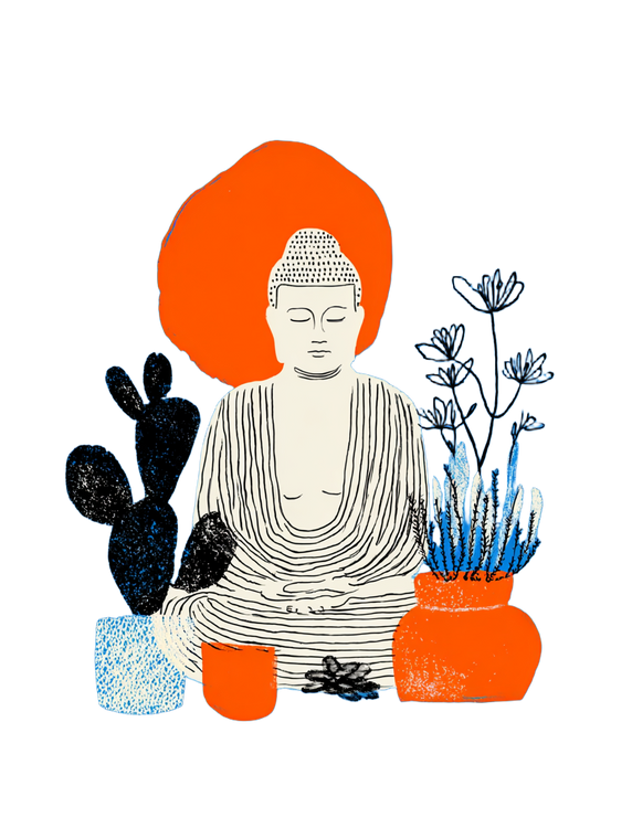Buddha Statue V7 Vinyl Car Decal Sticker – Waterproof & UV-Resistant 8.213333333333333"