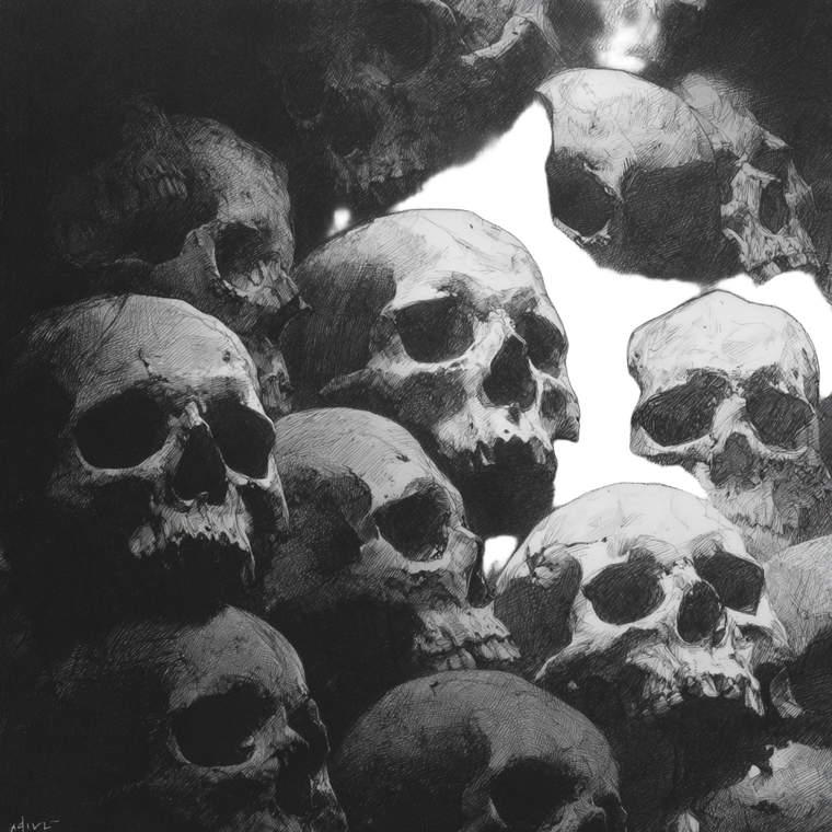 Skull Drawing V2 Vinyl Car Decal Sticker – Waterproof & UV-Resistant 3.4133333333333336"