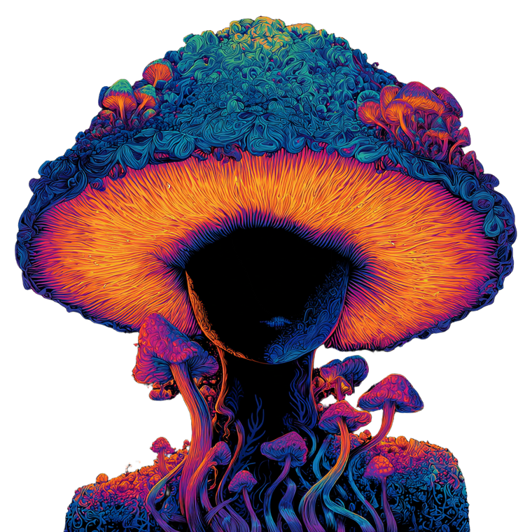 Evil Mushroom Queen Vinyl Car Decal Sticker – Waterproof & UV-Resistant 3.4133333333333336"