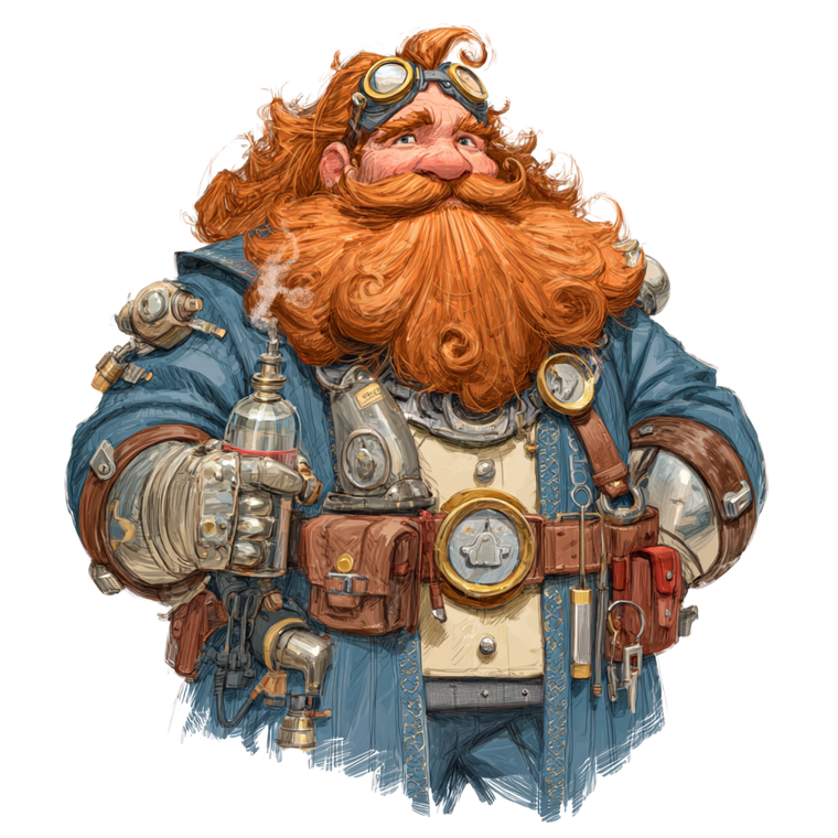 Dwarf Engineer Portrait V3 Vinyl Car Decal Sticker – Waterproof & UV-Resistant 3.4133333333333336"