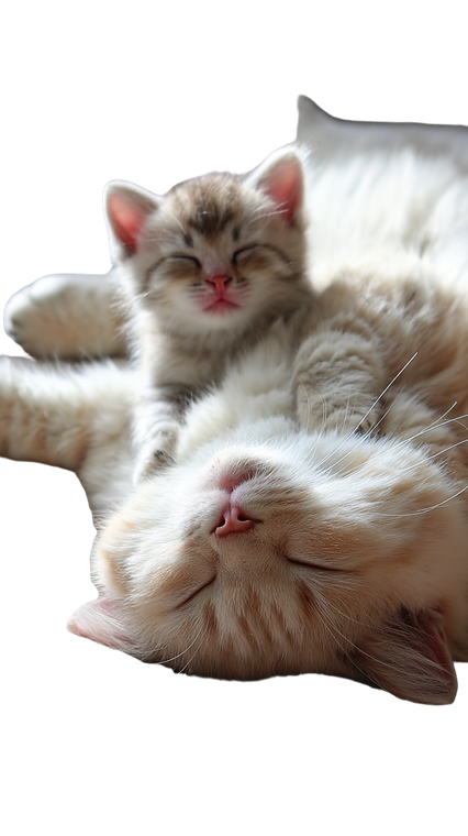 Munchkin Cats Cuddling Vinyl Car Decal Sticker – Waterproof & UV-Resistant 9.706666666666667"