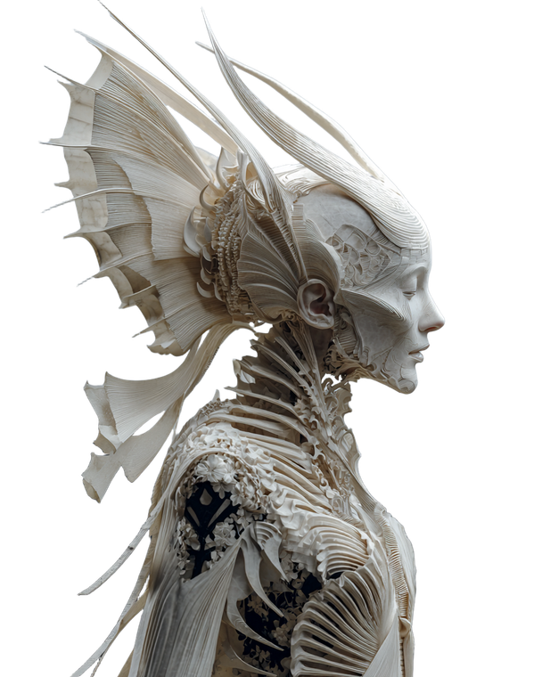 Ethereal Humanoid Figure V4 Vinyl Car Decal Sticker – Waterproof & UV-Resistant 4.0"
