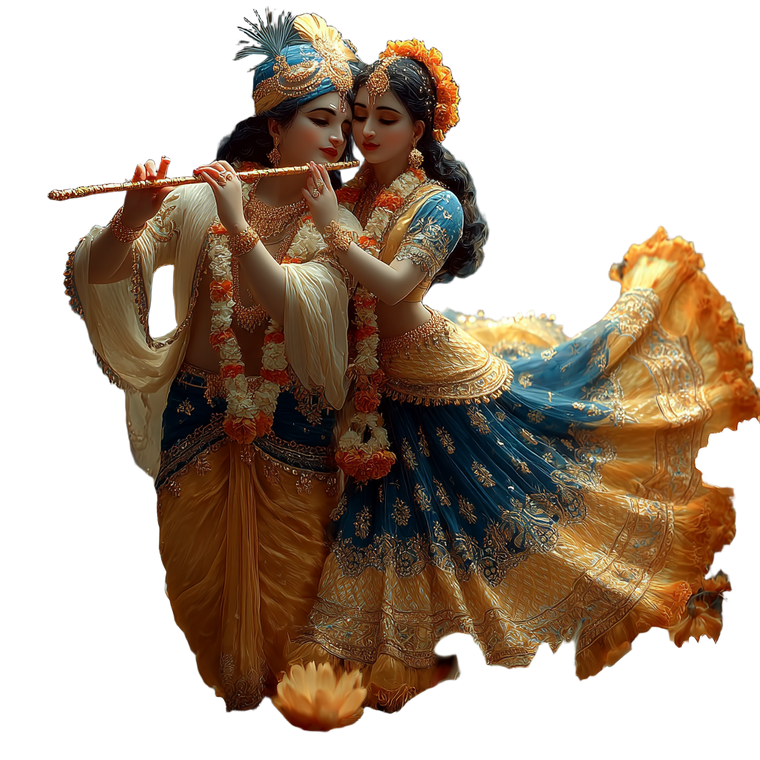 Radha Krishna Divine Vinyl Car Decal Sticker – Waterproof & UV-Resistant 3.4133333333333336"