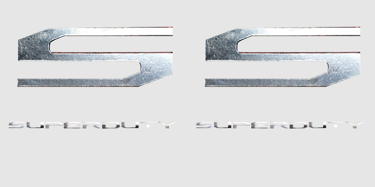 2x 2017-2022 Ford F-Series Emblem Set | RECON Accessories: Chrome Logo for Tailgate, Interior & Hood