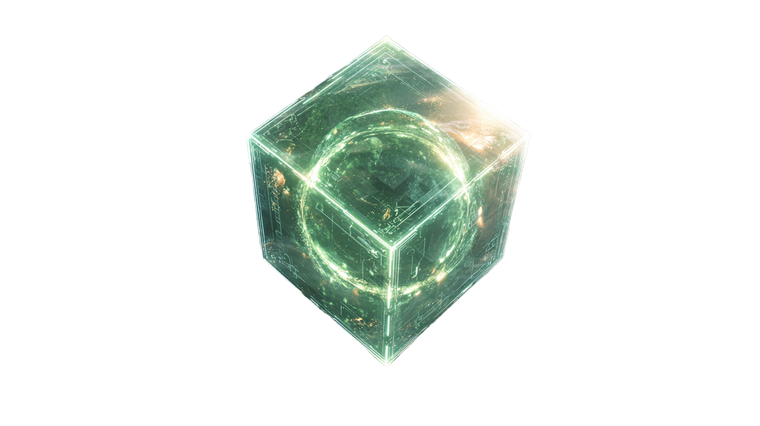 Glowing Esg Cube Vinyl Car Decal Sticker – Waterproof & UV-Resistant 2.72"