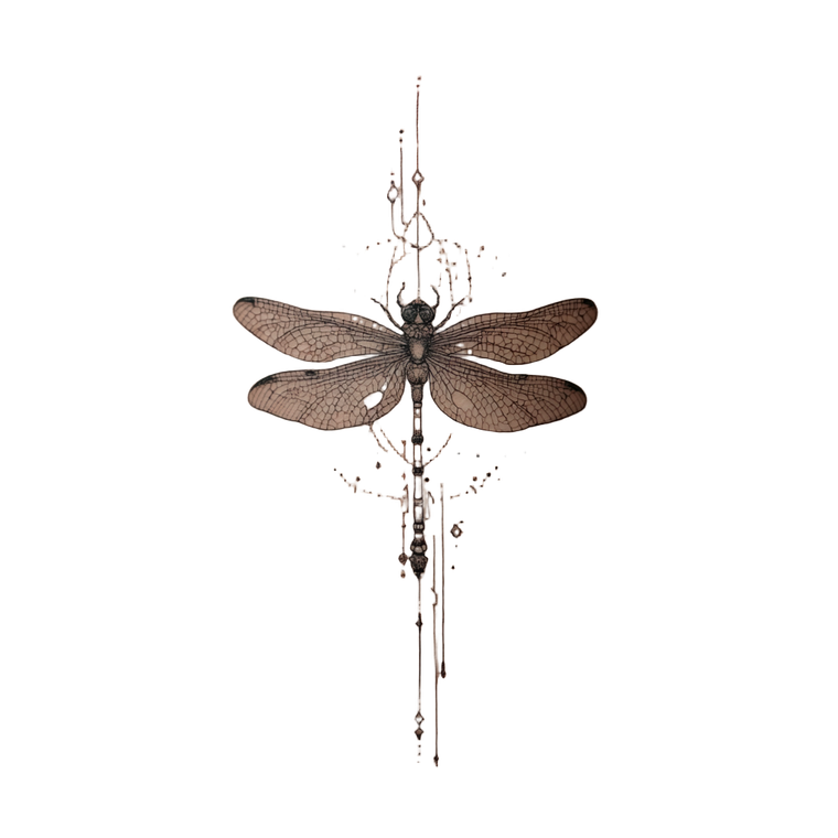 Dragonfly Tattoo V4 Vinyl Car Decal Sticker – Waterproof & UV-Resistant 6.826666666666667"