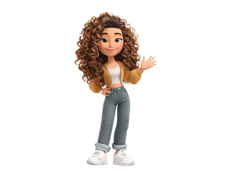 Latina Girl Memoji Vinyl Car Decal Sticker – Waterproof & UV-Resistant 6.1866666666666665"