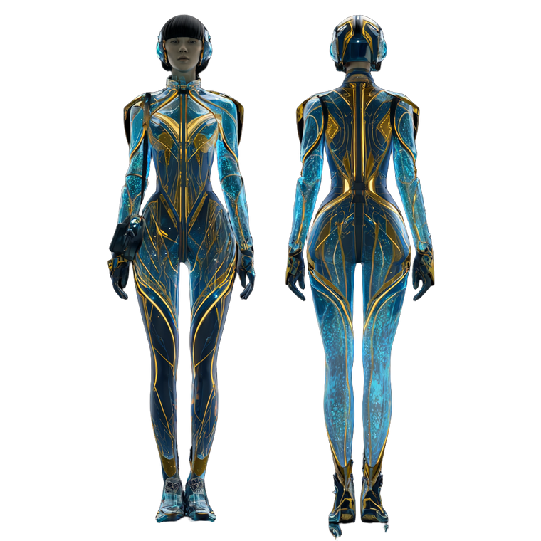 Futuristic Worker Woman Vinyl Car Decal Sticker – Waterproof & UV-Resistant 3.4133333333333336"