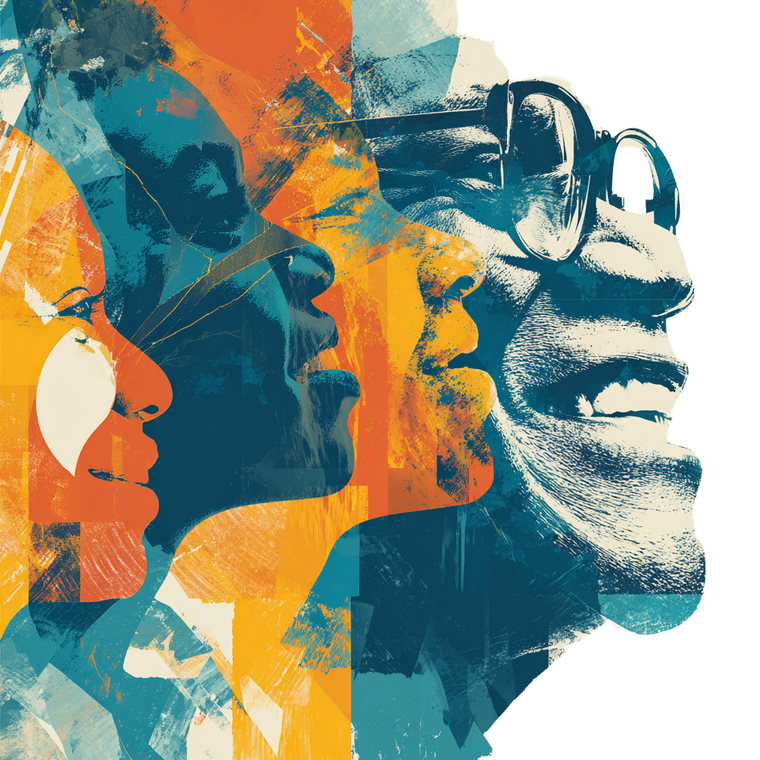 Afrofuturist Family Portrait Vinyl Car Decal Sticker – Waterproof & UV-Resistant 3.4133333333333336"