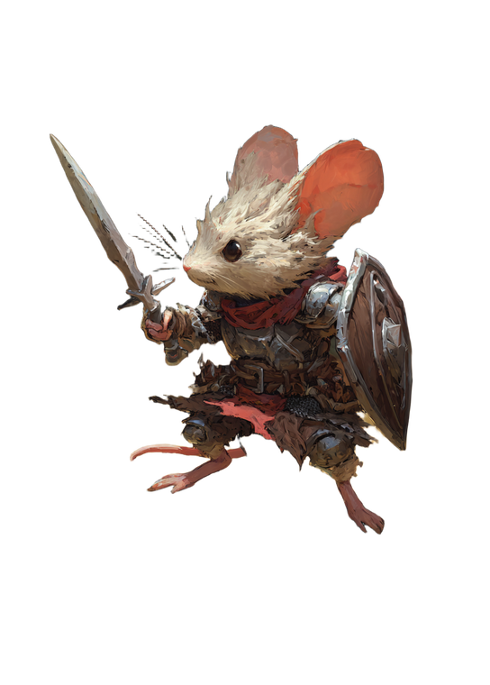 Mouse Knight Battle Vinyl Car Decal Sticker – Waterproof & UV-Resistant 4.32"
