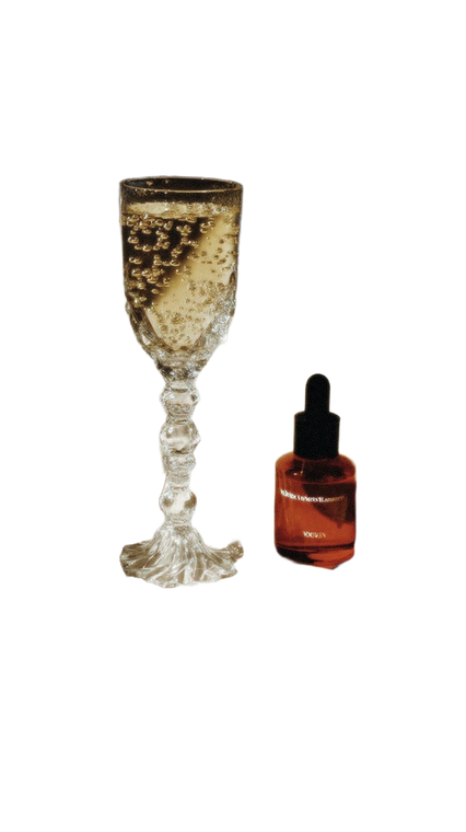 Champagne Glass Still Life Vinyl Car Decal Sticker – Waterproof & UV-Resistant 9.706666666666667"