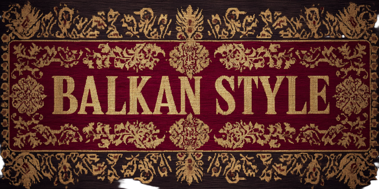 Balkan Style Banner Vinyl Car Decal Sticker – Waterproof & UV-Resistant 5.12"
