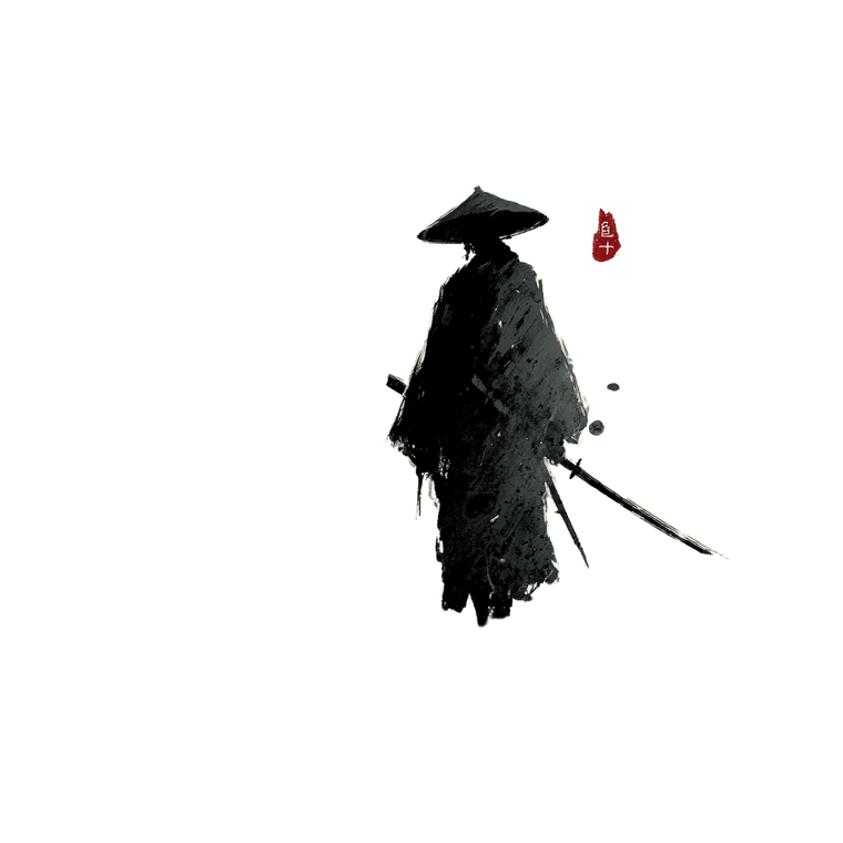 Lone Samurai Warrior V4 Vinyl Car Decal Sticker – Waterproof & UV-Resistant 3.4133333333333336"