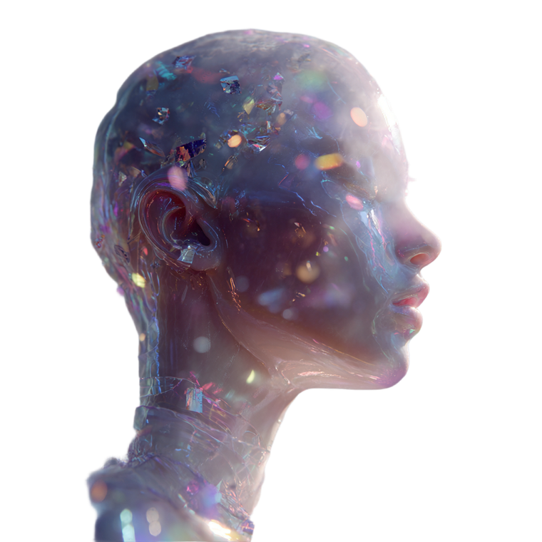 Glass Human Figure V2 Vinyl Car Decal Sticker – Waterproof & UV-Resistant 6.826666666666667"