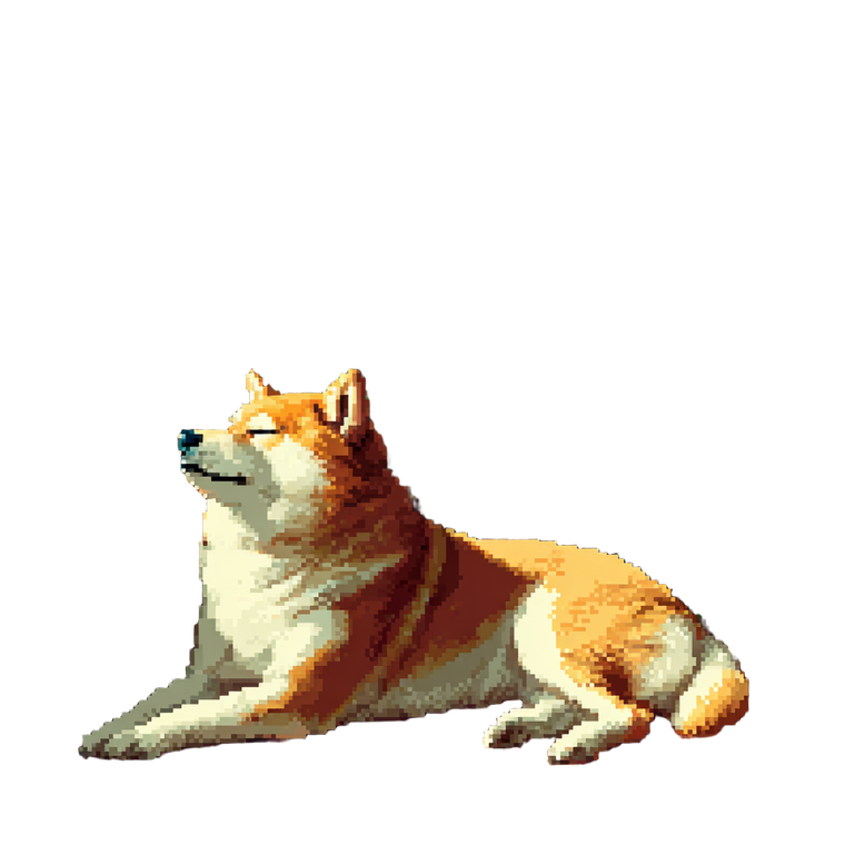 Shiba Inu Sunbathing Vinyl Car Decal Sticker – Waterproof & UV-Resistant 6.826666666666667"