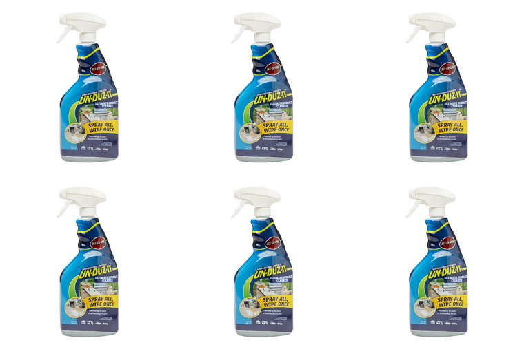 6x Restore Like New! UnDuzit Multi Purpose Cleaner | Versatile Cleaner for Cushions/Fenders/Seats/Awnings/Dashboards/Outdoor Furniture/Car/Boat/RV | Biodegradable with 32 Ounce Spray Bottle