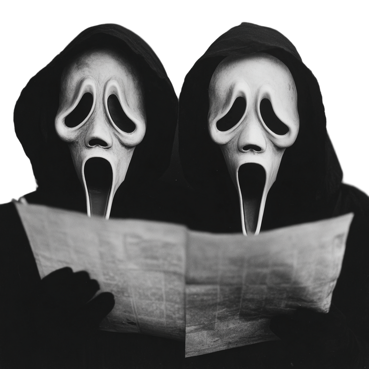 Scream Masks Vinyl Car Decal Sticker – Waterproof & UV-Resistant 6.826666666666667"