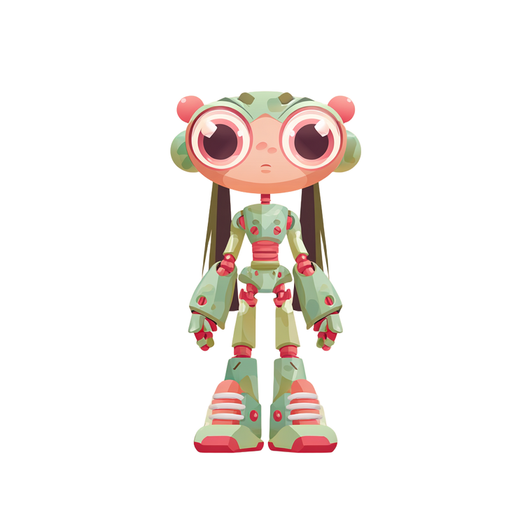 Futuristic Robot Girl V3 Vinyl Car Decal Sticker – Waterproof & UV-Resistant 6.826666666666667"