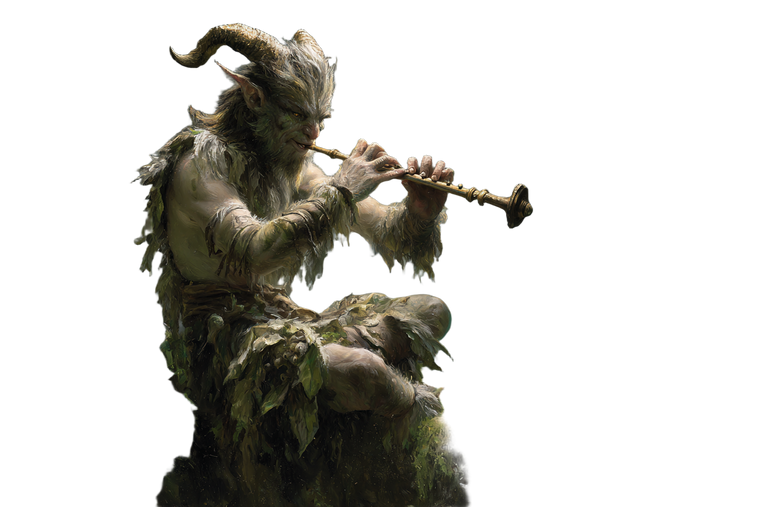 Faun Playing Pipes Vinyl Car Decal Sticker – Waterproof & UV-Resistant 5.97333333333333