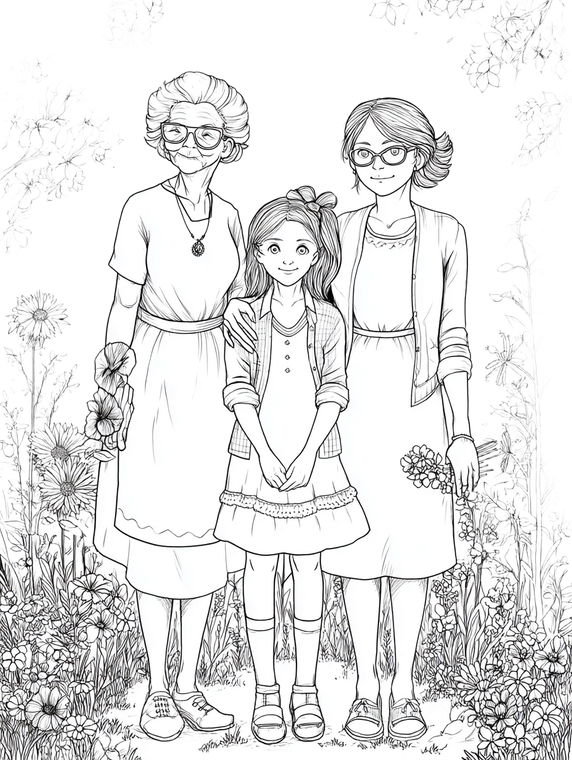 Generational Garden Gathering Vinyl Car Decal Sticker – Waterproof & UV-Resistant 4.1066666666666665"