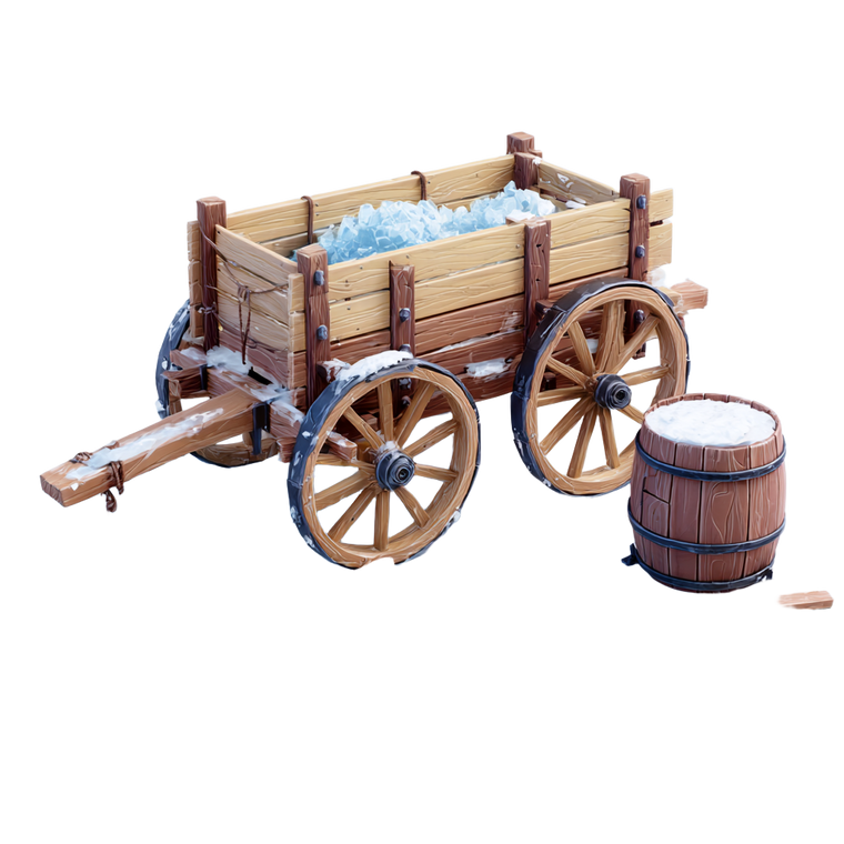 Medieval Winter Wagon Vinyl Car Decal Sticker – Waterproof & UV-Resistant 3.4133333333333336"