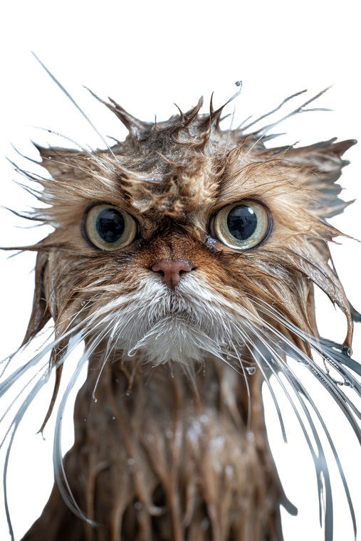 Angry Wet Cat Vinyl Car Decal Sticker – Waterproof & UV-Resistant 8.96"