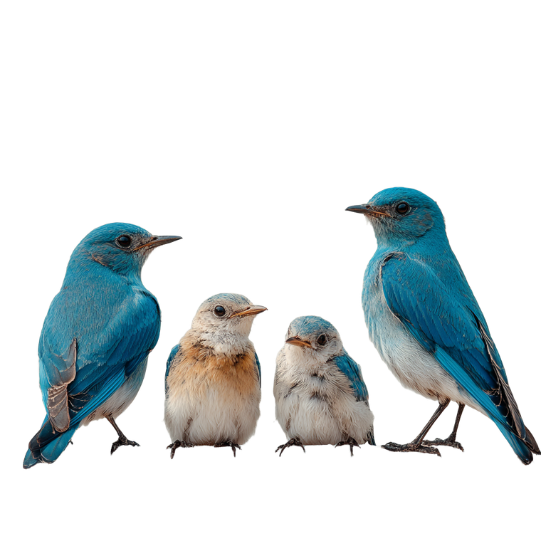 Bird Family Vinyl Car Decal Sticker – Waterproof & UV-Resistant 3.4133333333333336"