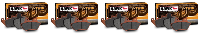 4x Hawk Performance Sintered Metallic Brake Pads | Superior Stopping Power, HH+ Rated, Smooth Engagement