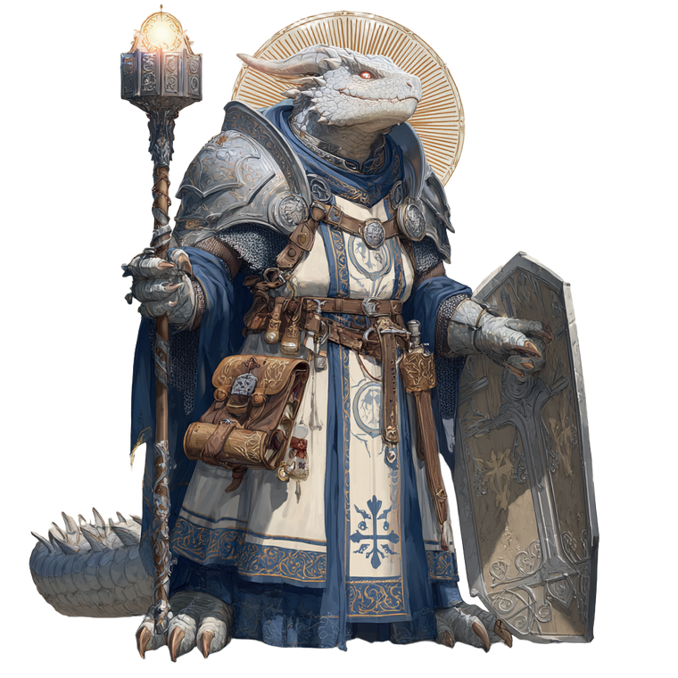Divine Dragonborn Cleric Vinyl Car Decal Sticker – Waterproof & UV-Resistant 3.4133333333333336"