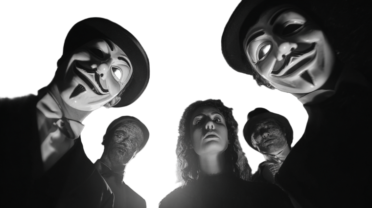 Eerie Grinning Group Vinyl Car Decal Sticker – Waterproof & UV-Resistant 2.72"