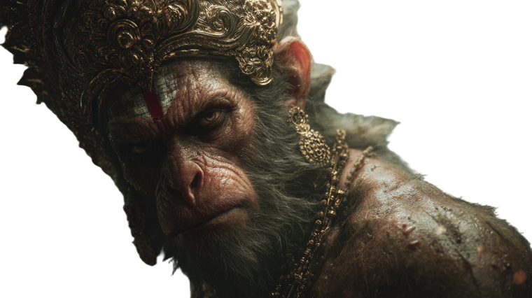 Angry Lord Hanuman V2 Vinyl Car Decal Sticker – Waterproof & UV-Resistant 5.4