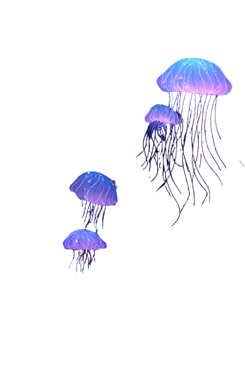 Glowing Jellyfish Swarm V3 Vinyl Car Decal Sticker – Waterproof & UV-Resistant 4.533333333333333"