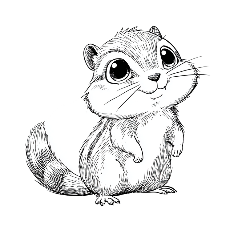 Cute Korean Chipmunk Vinyl Car Decal Sticker – Waterproof & UV-Resistant 3.4133333333333336"