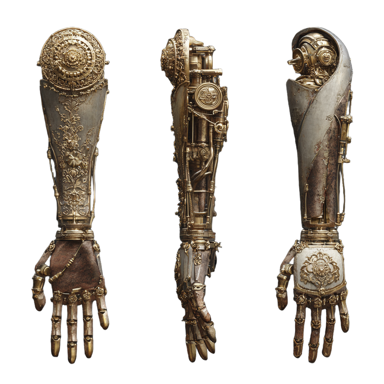 Prosthetic Arm Design Vinyl Car Decal Sticker – Waterproof & UV-Resistant 6.826666666666667"