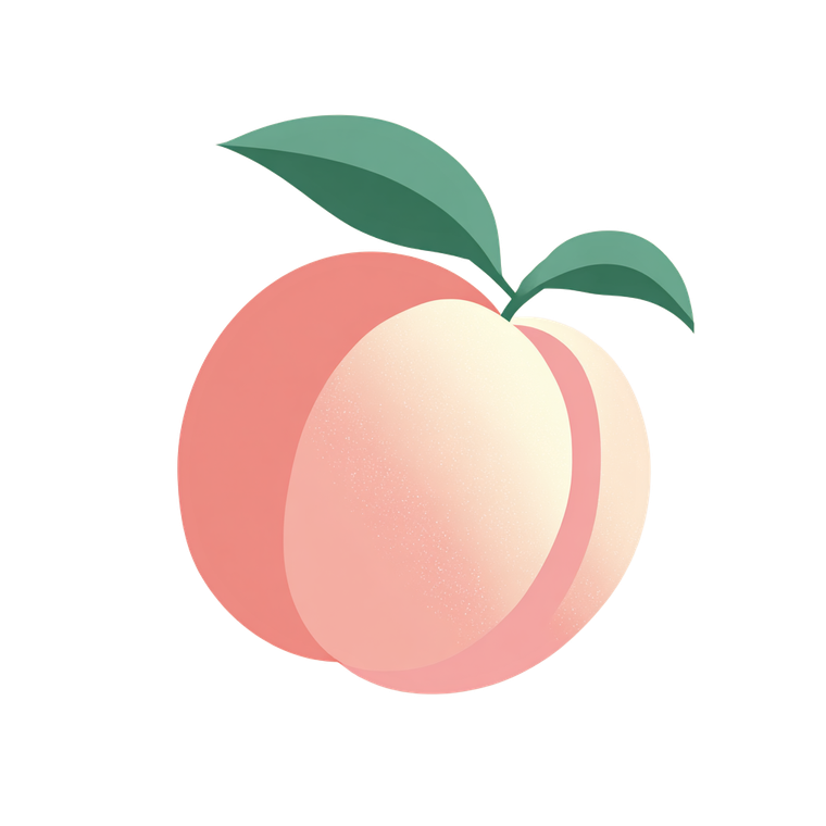 Stylized Peach Icon Vinyl Car Decal Sticker – Waterproof & UV-Resistant 6.826666666666667"