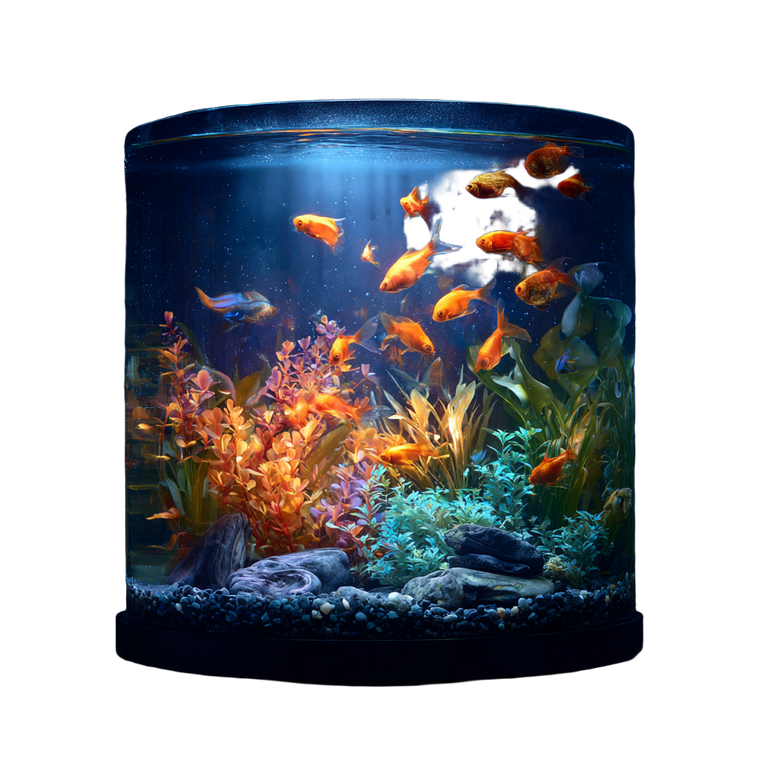 Illuminated Aquarium Fish Vinyl Car Decal Sticker – Waterproof & UV-Resistant 3.4133333333333336"