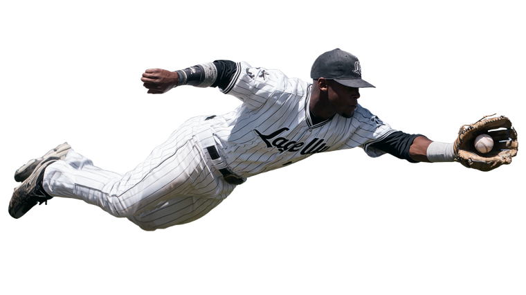 Baseball Player Diving Vinyl Car Decal Sticker – Waterproof & UV-Resistant 5.4