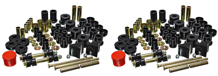 2x Upgrade Your Suspension with Energy Suspension Hyper-Flex System | Black Polyurethane Suspension Bushing Kit | Improve Handling, Stability, and Control